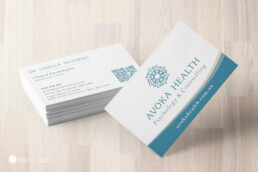Avoka Health Psychology counselling gold coast northern nsw business card design